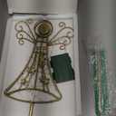 Hogardeck Christmas Tree Topper, Glittered Gold Angel Tree Topper for Christmas Treetop, 30 LED Timer Sparkling Tree Toppers for Christmas Tree Decorations