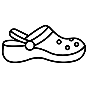 White Rubber Slipper, Size 9