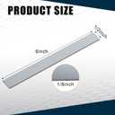 Yaocom 2 Pcs 304 Stainless Steel Flat Bar, 1/8" Thickness, 1" Width, 36" Length 2B Finishing Trim Strips Sheet for DIY Craft Making