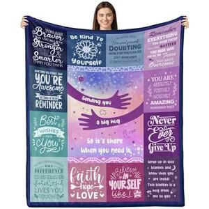 Lviliss Get Well Gifts for Women, Inspirational Gifts Blanket 60"x50", Hug/Healing Blanket for Women, After Surgery Gifts, Sympathy Gift for Friend Sister, Feel Better Gift, Soft Comfort Throw Blanket