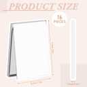 Queekay 16 Pcs 2 x 3 x 0.2''Small Makeup Folding Mirror Bulk Travel Portable Folding Rectangle Compact Stand up Portable Vanity Mirror for Women(White)