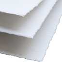 Handmade White Deckle Edge Blank Paper - 5x7 Inch Package of 50 - Mixed Media Loose Leaf Paper for Postcards, Invitations, Crafts and Announcements - Thick 150 GSM (7 x 5 white)