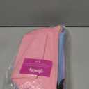 6 Pack Small Cosmetic Canvas Makeup Bags for Women with Zipper, 3 Colors and Designs (8 x 4 x 6 In) (Blue, Pink, Purple)