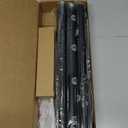 Zeerobee Curtain Rods for Windows 66 to 120, Black Curtain Rod, Adjustable 1 Inch Heavy Duty Outdoor/Indoor Modern Drapery Pole, 32"-120"