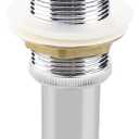 Pop Up Sink Drain with Overflow, Bathroom Faucet Vessel Vanity Sink Drain Stopper, Polished Chrome (Big Popup Cap)
