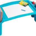 Mind Reader Kids Lap Desk, Activity Tray, Drawing, Stackable, Portable, Plastic, 22.25" L x 10.75" W x 8.5" H, Blue