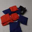 Cornhole Bags Set of 8 Regulation Weight & Size Includes Carry Case (Orange & Navy Blue)