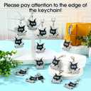 Ferreve 100 Pcs Funny Black Cat Keychains Employees Appreciation Gifts Bulk Its Fine Everythings Fine for Vet Cat Lovers Coworkers