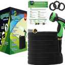 HG Non-Expanding Lightweight Garden Hose 50ft | Superior Strength Flexible Water Hose 50 ft | Multipurpose Hose | 3/4 Brass Connectors with protective cover | 10 Mode Sprayer | Attractively boxed