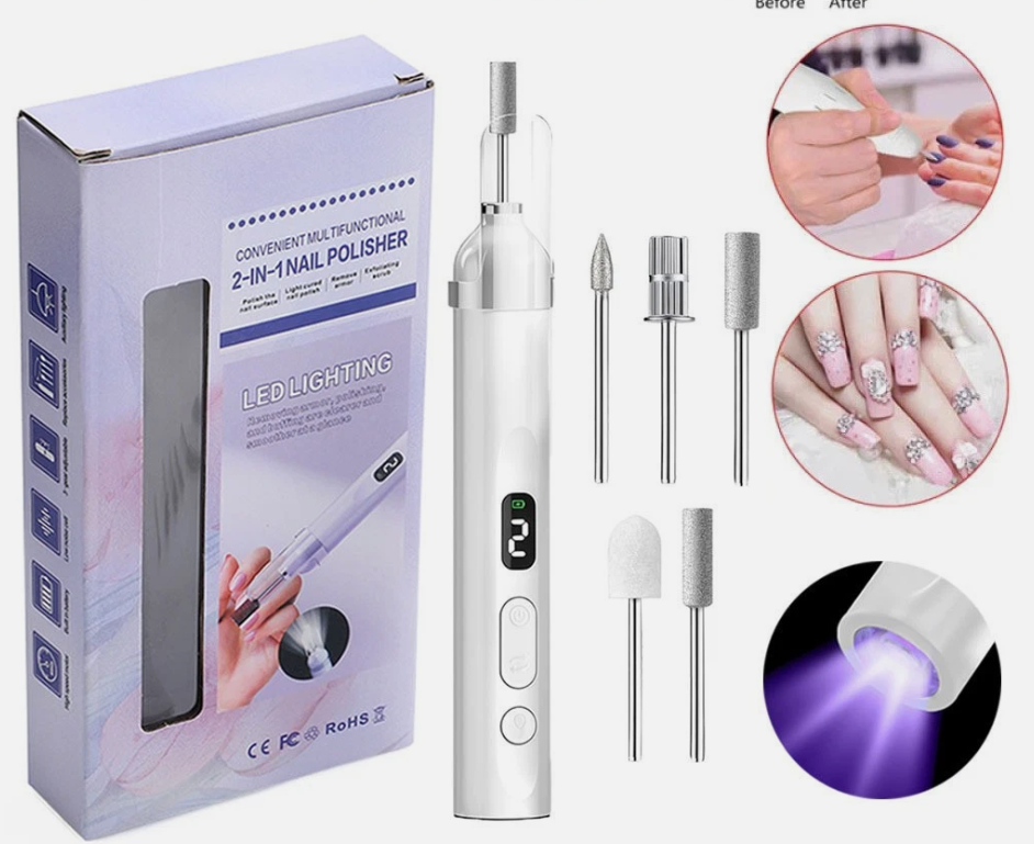Electric Nail File Drill Portable Professional Manicure Pedicure Machine Set Kit