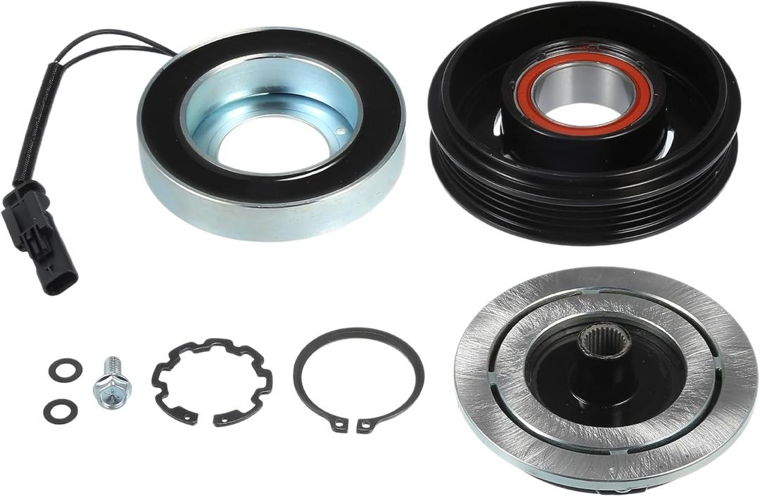 X AUTOHAUX 1 Set AC Compressor Clutch Replacement Fit for Gmc Yukon 2015-2020 5.3 Black