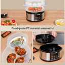 FOHERE Food Steamer for Cooking,13.7QT Vegetable Steamer with Stackable 3 Tiers BPA-Free Baskets,800W Electric Steamer Pot 60-Minute Timer, 24H Delay Start Timer for Veggies Seafood Rice