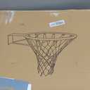 Dripex Solid Basketball Rim 18" Replacement Breakaway Wall Mounted Outdoor Heavy Duty Solid Steel 18 Inch Rim Double Spring with All Weather Net (Black)
