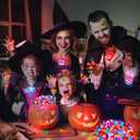 100 PCS Halloween Party Favors for Kids Halloween Glow in The Dark Toys Bulk Party Supplies Light Up Spin Necklace Bracelet LED Ring Halloween Goodie Bag Fillers Treats Classroom Prizes Trick or Treat