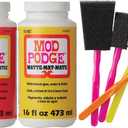 Mod Podge Complete Decoupage Kit-Two 16oz Bottles Waterbase Sealer/Glue (Matte Gloss Finish) with 4-pk Foam Brush Set, Clear