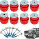 7-141 Body Cab Mount Bushing Kits Compatible with 1999-2014 Chevy Silverado GMC Sierra 1500 2500 2WD 4WD Body Cab Mount Bolts 1999-2004 (Red)
