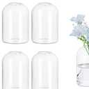 Hewory Glass Bud Vases for Centerpieces: Set of  6  Blown Clear Small Vase Bulk, Mini Cute Flower Vase for Floral Arrangement, Modern Decorations for Wedding Party Event Table Decor, 3.7"(H)2.75"(D)