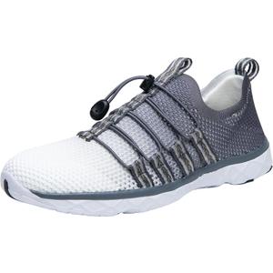 DLGJPA Men's Lightweight Quick Drying Aqua Water Shoes Athletic Sport Walking Shoes (9.5, 19009-dark grey gradient)