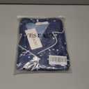 Veseacky Classic Silk Nightwear for Little Girls Notch Collar Button Down Satin 2 Piece Pajama Set (Navy Blue Dots,size 6)