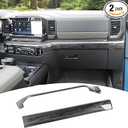 49.99PDKLIN for Silverado Center Console Dashboard Panel Trim Cover for Chevy Silverado 2022 up Black Wood Grain Interior Accessories 2pcs
