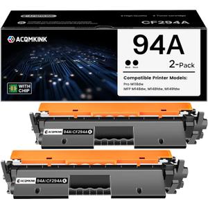 94A CF294A Black Toner Cartridge Replacement for HP 94A CF294A Pro M118dw MFP M148fdw M148dw M149fdw Printer Ink, 2 Pack
