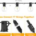 100ft 2-Pack Outdoor G40 LED Globe String Lights Dimmable Waterproof Shatterproof Light Strings with 52 Bulbs Connectable Commercial Hanging Lights for Christmas Patio House Backyard Balcony Party