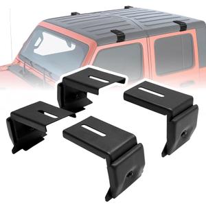 Roof Rack Mounting Brackets Compatible with Wrangler JL JK 2007-2024, Gladiator JT, Cherokee XJ 1984-2001, Heavy Duty Steel, 4Pcs