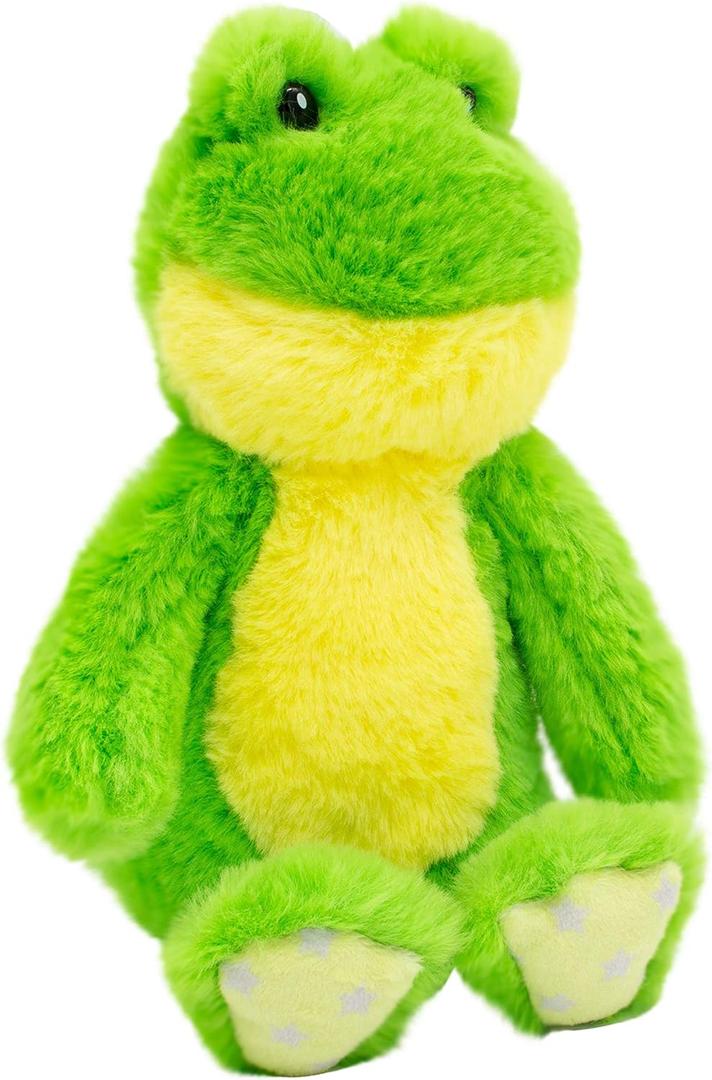 Worlds Softest Small Green Frog Stuffed Animal for Baby, Toddler, Kids- Colorful Froggy Plush Toy- Soft, Huggable Stuffed Frog- Adorable Toy Made from Kid-Friendly, Quality Materials
