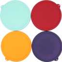 4 Cup Round Silicone Storage Cover Lids Replacement for Anchor Hocking and Pyrex 7201-PC Glass Bowls (Container not Included) (Mix) 4 Pack