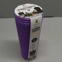 Tomotato Studded Tumbler With Straw, 24OZ Fully Studded Matte Tumbler Cup Travel Mug Reusable Plastic Cup with Wide Opening Lid (Dark purple)