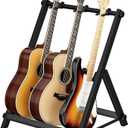 3 Multi Guitar Stand Rack With Thick Rubber Padding,Guitar Rack for Acoustic,Classical,Electric,Bass,Studio & Home,Durable,black(3 Holder)