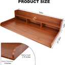 Washer Dryer Countertop with Shelf, 2-Tier Laundry Countertop Over Washer and Dryer, 54" x 27.55" Wooden Table for Folding Clothes for Laundry Room Organization and Storage (Walnut)