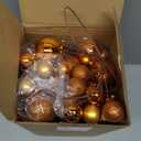 2 Pcs Christmas Ball Garland 6 ft Ball Ornaments Christmas Bulb Garland Xmas Tree Bauble Decorations for Party Supplies Indoor Outdoor Home Office Decoration Accessories(Orange)