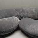 Pregnancy Pillow, C Shaped Full Body Pillow for Maternity Support and Pregnant Women Sleeping with Velvet Cover (Dark Grey)