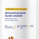 ATTITUDE Dish Soap, EWG Verified, Plant-Based & Vegan Dishwashing Liquid, Naturally Derived, Citrus Zest Scent, 33.8 Fl Oz