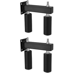 6 Inch Slide Gate Guide Rollers, Gate Roller Guide with Heavy Alloy Steel Assembly Dual Hard Nylon Rollers Rust Proof Sliding Gate Rollers Slide Gate Guide Post Rollers(2 Pack)