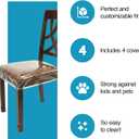 Houseables Plastic Chair Covers, Plastic Seat Covers for Dining Chairs, Seat Protectors, Vinyl, Waterproof, Clear Cushion Protector for Cats, Kids, Kitchen Room Table, Fits 16-18 Inch, 2 Pack Set