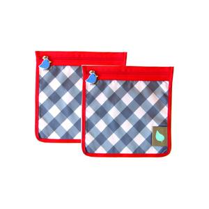 Perfect Snack Pouch 2 in A Pack 7×7 inch  White,Black,Red