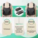 YUDODO Dog Front Backpack Carrier 5-15 lbs, Soft Breathable Pet Front Facing Carrier with Adjustable Straps, Multi-Pocket Design, for Small Dogs & Cats (Black)