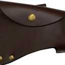 Leather Axe Cover/Sheath - Hatchet Head Protector Case, Small Belt Holster Holder | Made of Full Leather with Grain, Durable & Rustic Accessories/Essentials for Camping and Outdoors Work (Brown)