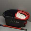 O-Cedar EasyWring Microfiber Spin Mop, Bucket Floor Cleaning System, Red, Gray, Standard