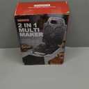 2 in 1 Mini Waffle Maker with Removable Plates, Panini Press Sandwich Maker, Sandwich Press, Waflera Electrica, Sandwichera Electrica, 4 X 4 Inch Classic Waffle Maker for Kids, White