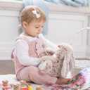 Melissa & Doug Burrow Bunny Stuffed Animal Plushie with Big Feet, Floppy Ears & Fluffy Tail, Adorable Pretend Play Toddler Toys for Girls & Boys 3+