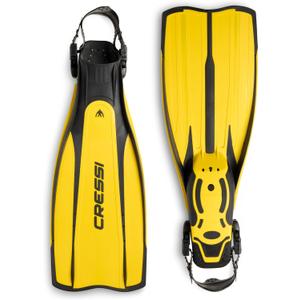 Cressi Lightweight Well-Balanced Adult Open Heel Scuba Diving Fins - Pro Light: Made in Italy (S/M | US Man 6.5/8 | US Lady 7.5/9 | EU 38/41, Yellow)