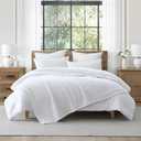 Tahari Home - Blanket, Soft Diamond Textured Cotton Blanket, Cozy Home Decor (Shelley Bright White, Full/Queen)