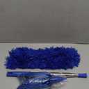 Cobweb Duster with Extension Pole, Washable Cleaning Duster Kit with 2 Duster Heads, Cobweb Duster, Corner Brush, Aluminum Telescoping Pole for Ceiling Fan (Blue)