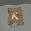 Jute Burlap Eid Mubarak Banner with Moon and Star Ramadan Home Mantel Fireplace Decoration