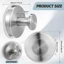 Large 15lb Suction Cup Hooks for Shower, No-Drill Bathroom Towel Hooks for Robes, Loofah, Removable Mountable on Glass, Tile, Mirrors, Smooth Non-Porous Surfaces(4, Brushed Nickel)