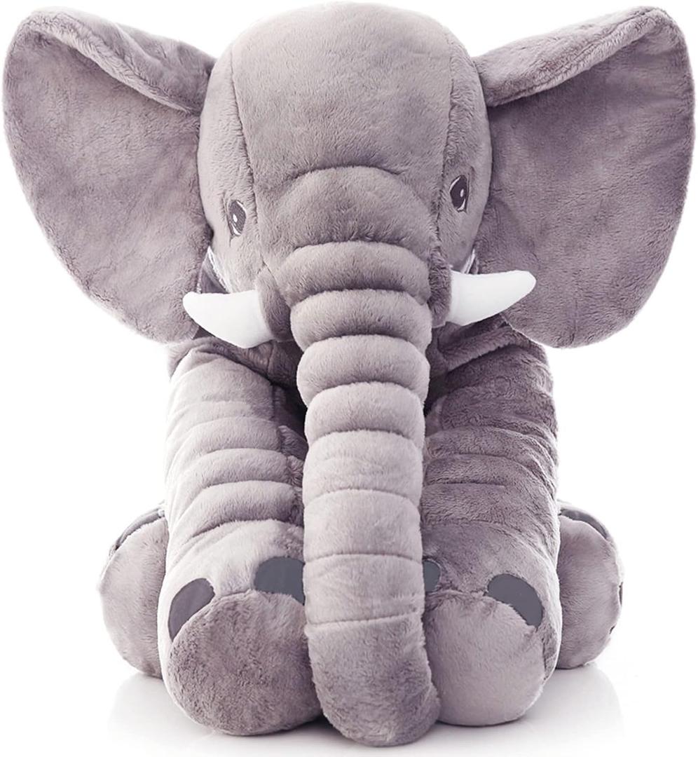 Ryttir 24 Inch Fuzzy Large Elephant Stuffed Animal, Soft Stuffed Elephants Plush Toy Newborn Gift, Funny Elephant Gifts for Baby Women Girls Boys
