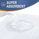 OLANLY Thick Memory Foam Bath Mat Rug 30x20, Extra Soft Absorbent Bathroom Rug, Quick Dry Bath Mats, Non-Slip, Machine Washable Carpet for Bathroom, Tub and Shower, Home Decor Accessories, White